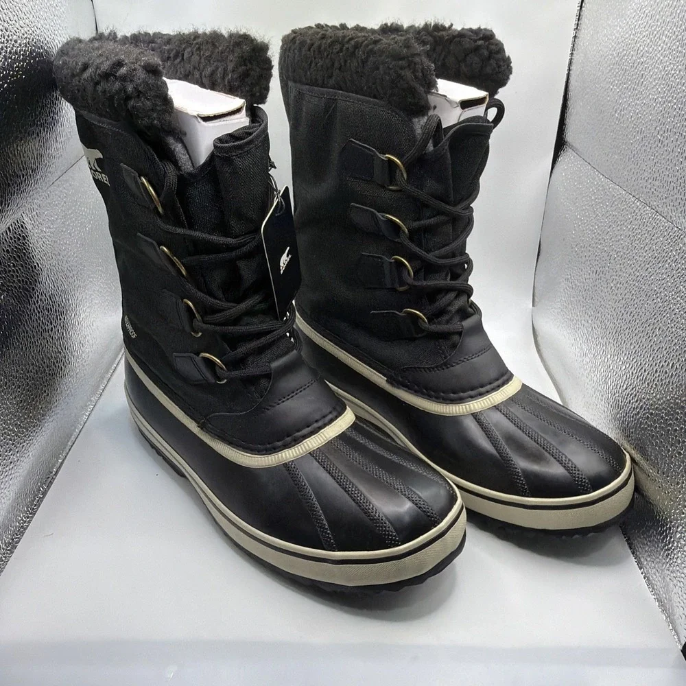 Sorel‎ 1964 Pac Nylon Waterproof Lace-Up Snow Boots Black Men's Size 10